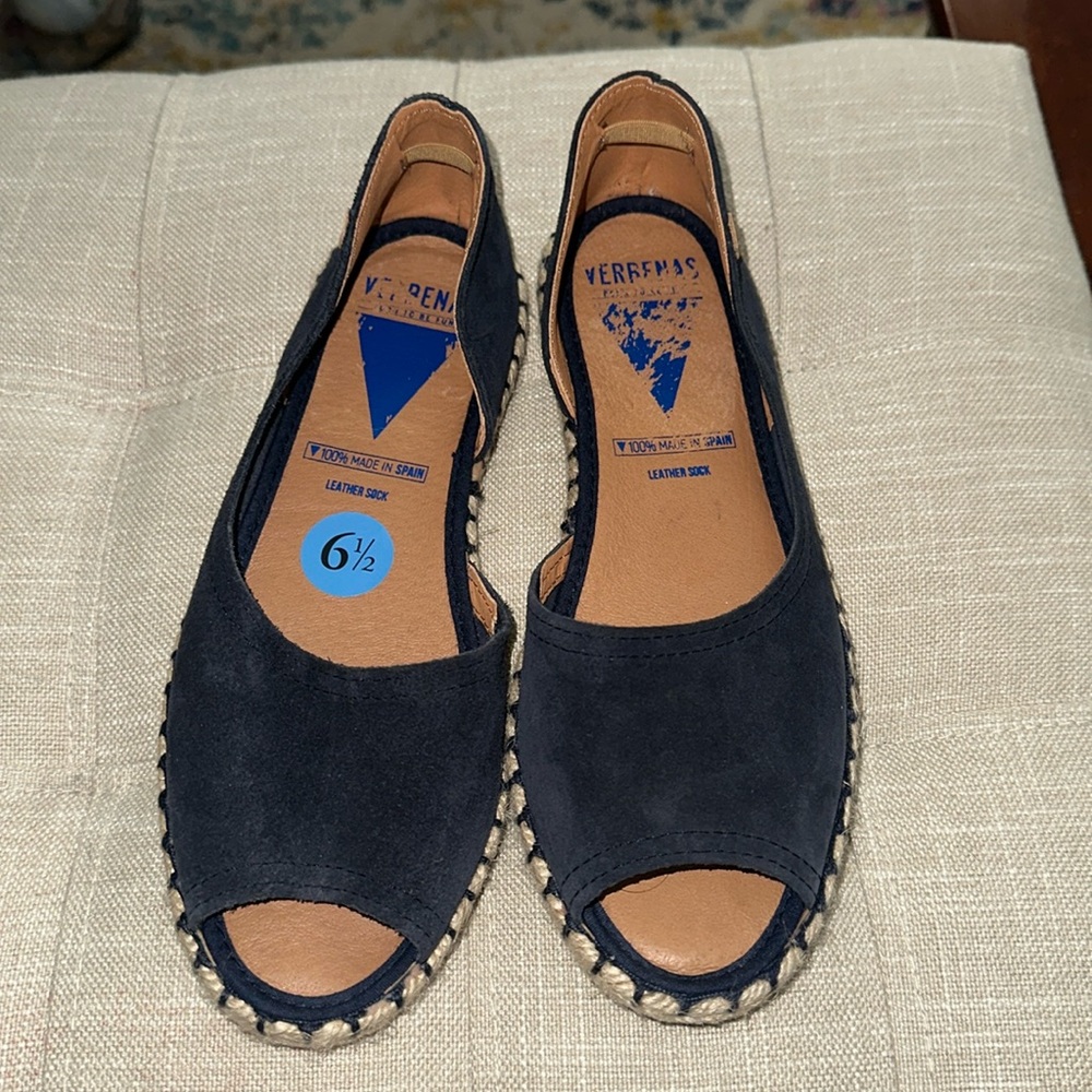 VERBENAS Cruz Blue Espadrille, Women's Size 6.5 EU 37 worn once